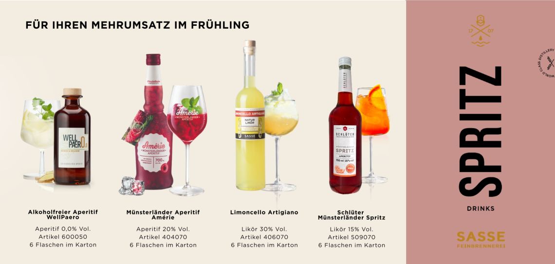 Feinbrennerei Sasse Spritz Karte